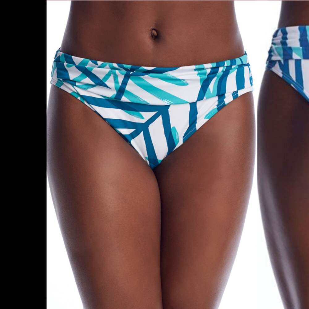 NEW La Blanca Vista Mirage Banded Bikini Bottom Size 6